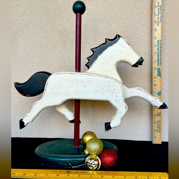 💃Vintage Folk Art Hand Carved Hand Painted Wood Carousel Horse Mango Wood
#A-100 - Picture 1 of 2